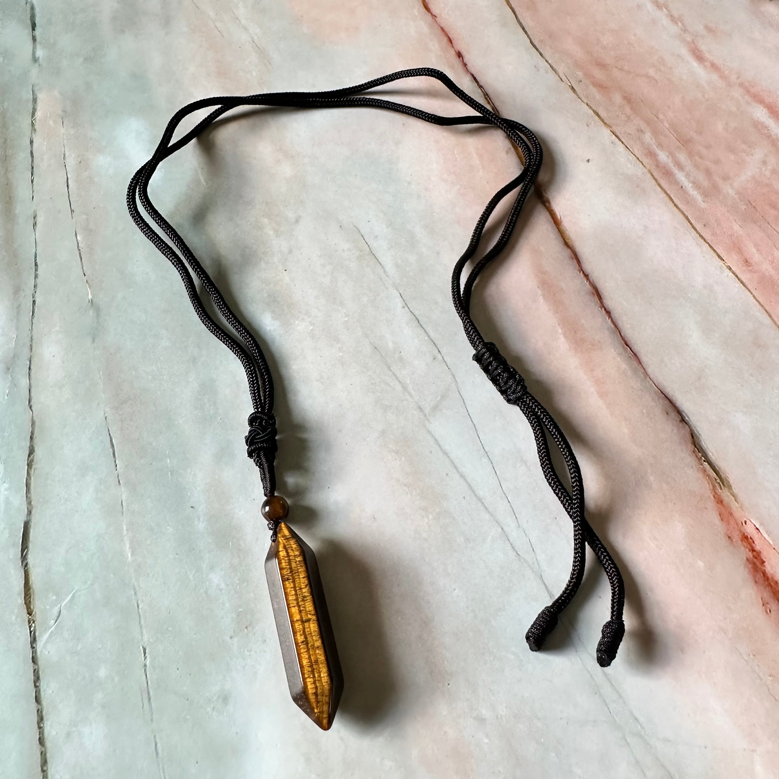 Tiger’s Eye Rope Necklace